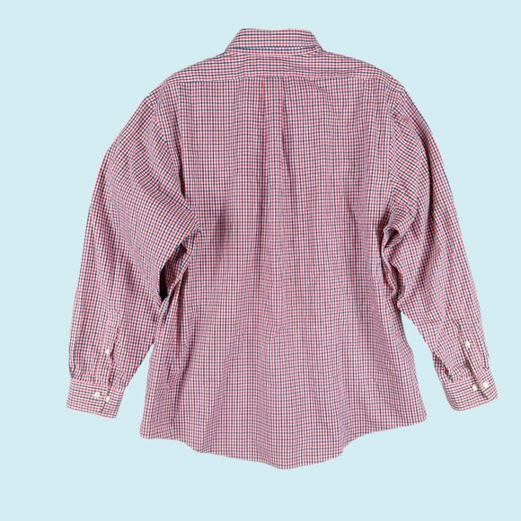 Brooks Brothers Shirt Men's XXL Red & Blue 1818 Button Down Cotton Non Iron - Picture 5 of 6